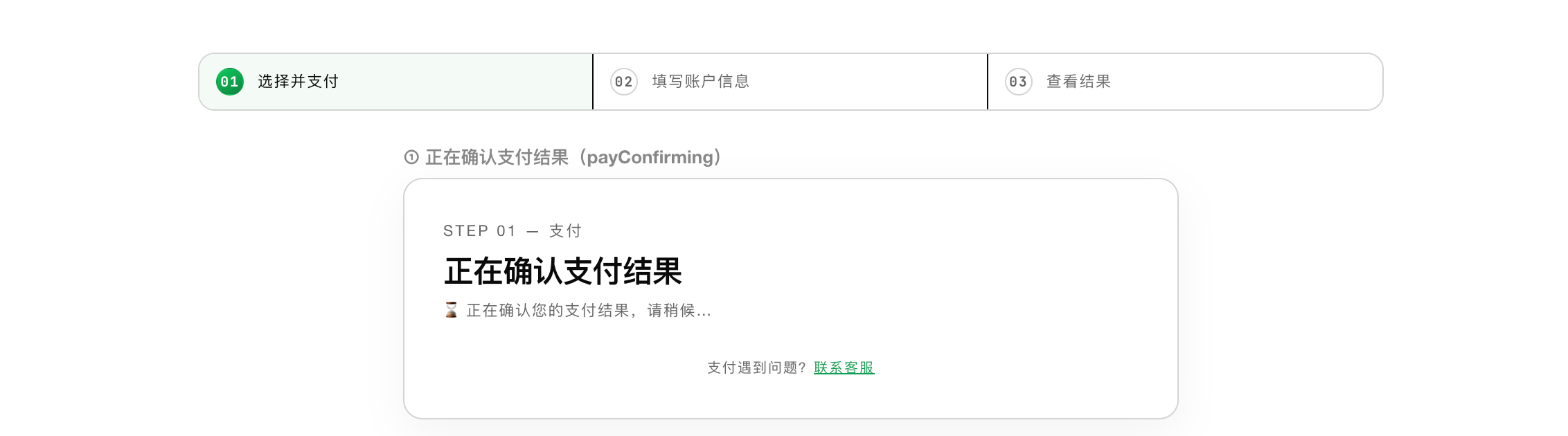 PlusGO 正在确认支付结果页面截图